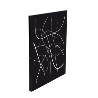 Wandschutz Flame Dixneuf 81x100 cm Frostschwarz - Stahl