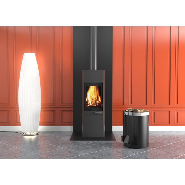 Vertical plain protective plate, Grey colour - Height 100cm for stove - Capska