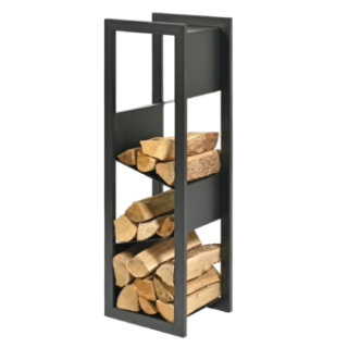 Rangement Bois Escale Noir Givre