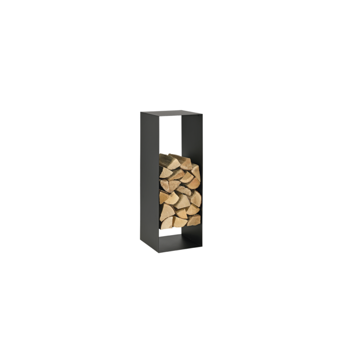 Rangement Bois Newton Noir Givre 