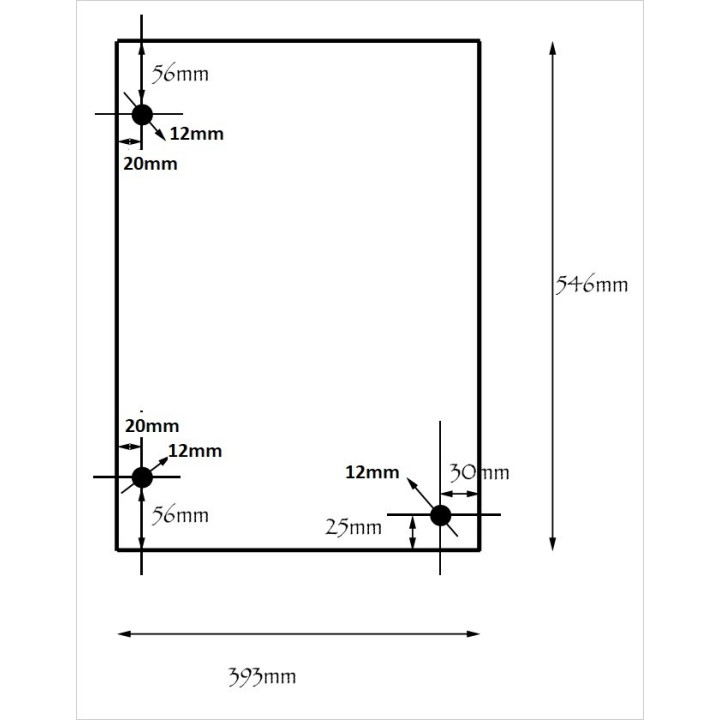 Philippe FOYER 850 Glass - Rectangular Pierced Panel for Fireplace Insert