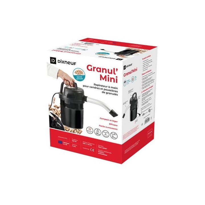 GRANUL'MINI handheld vacuum cleaner - DN-042.AAC5 for fireplaces and wood-burning stoves - Capska