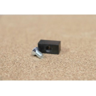 Clam de vitre foyer - 20 x 10 x 10 mm (vendu à l'unité avec une vis)