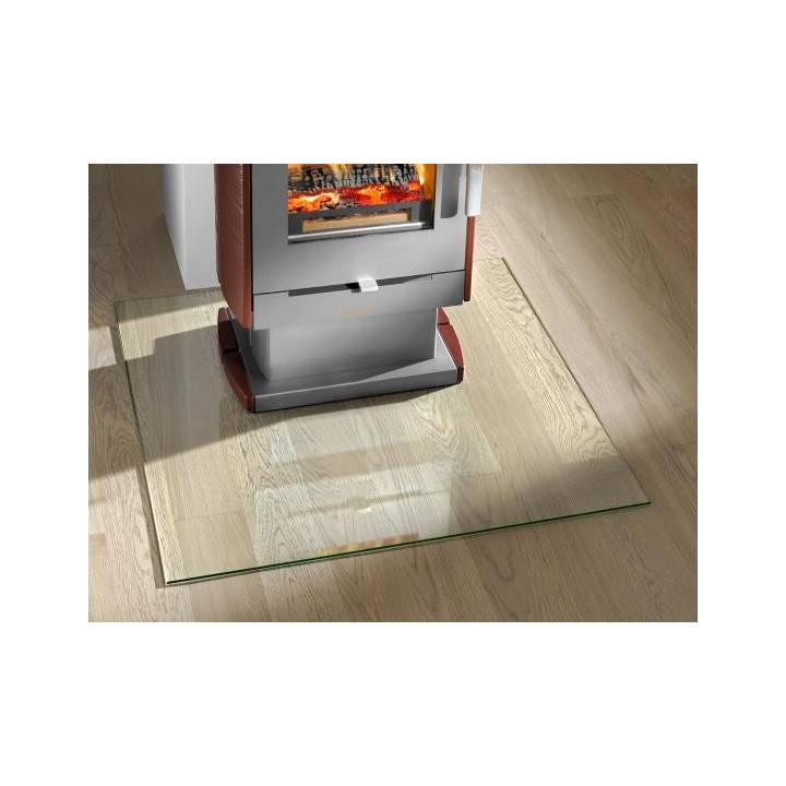 Glasplatte in Schwarz lackiert Rechteck 120x100cm - Capska