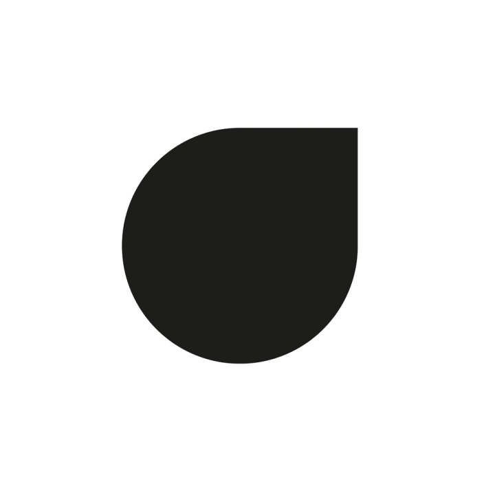 Placa de vidrio negra en forma de gota, 100x100cm - Capska