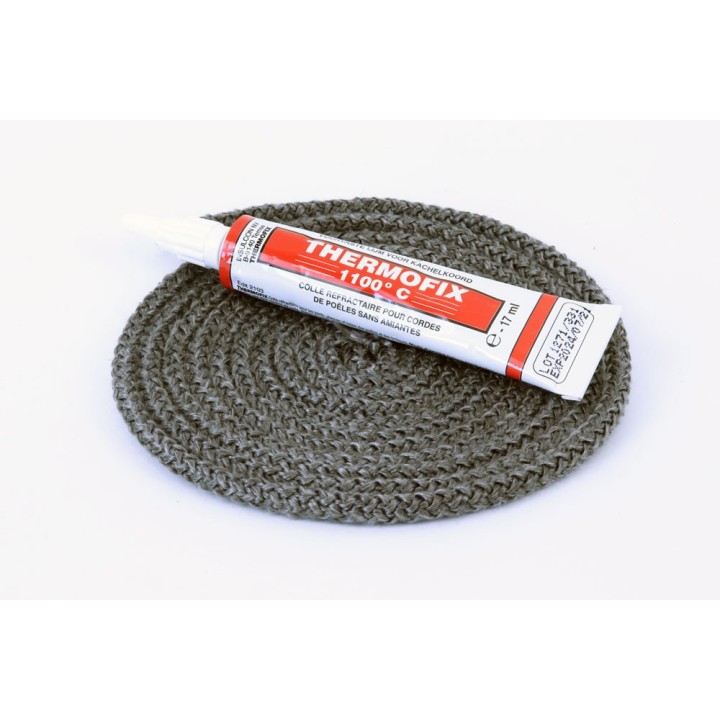 Joints ronds tressés Diamètre 5 mm x 2,5 m + colle