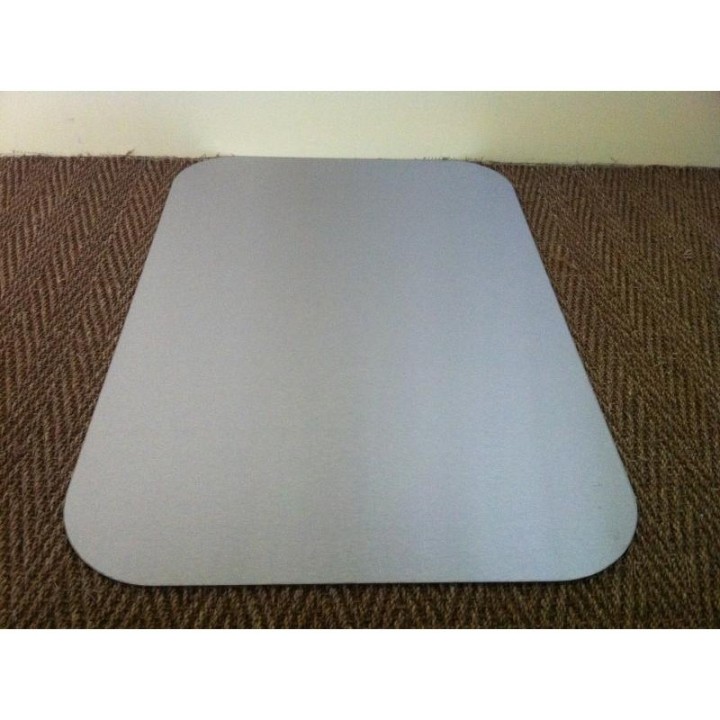 Plaque de sol carré angles arrondis inox 1000x1000mm - Protecció per al teu poêle à bois