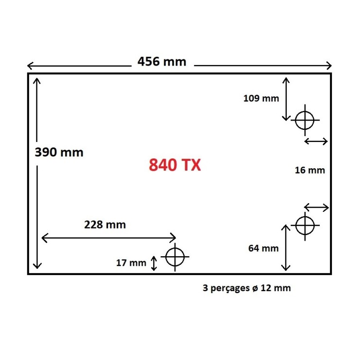 Philippe Foyer 840/840 TX Glass Panel - Rectangular Pierced Glass