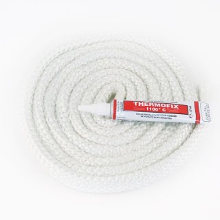 Round Braided Gasket (white) ø 12 mm x 2,5 m + glue - Capska