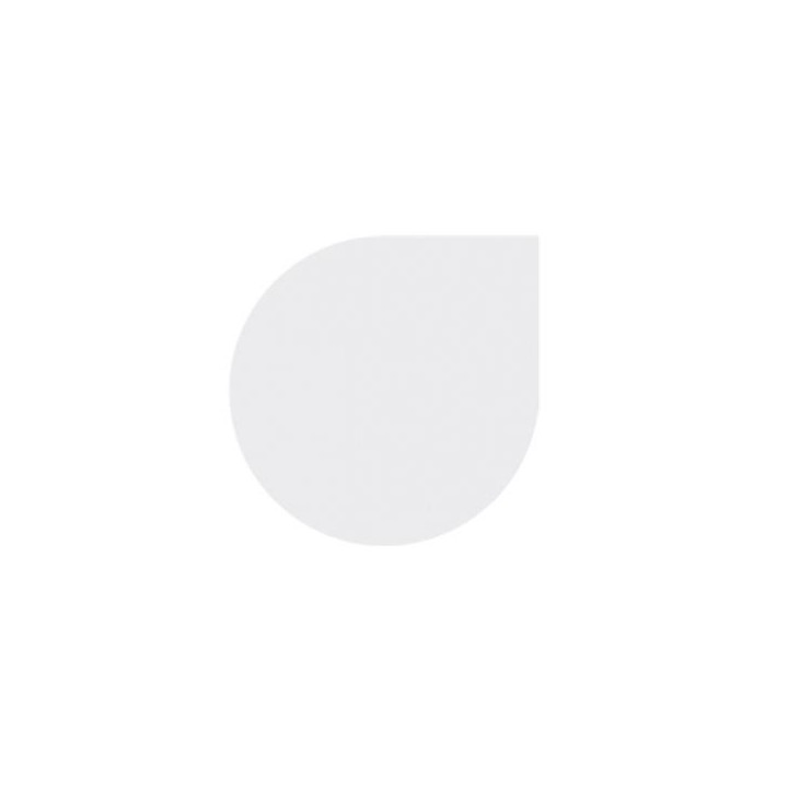 Placa de suelo con forma de gota de agua (Ø110 cm, L55 x P133 cm), cristal - Capska