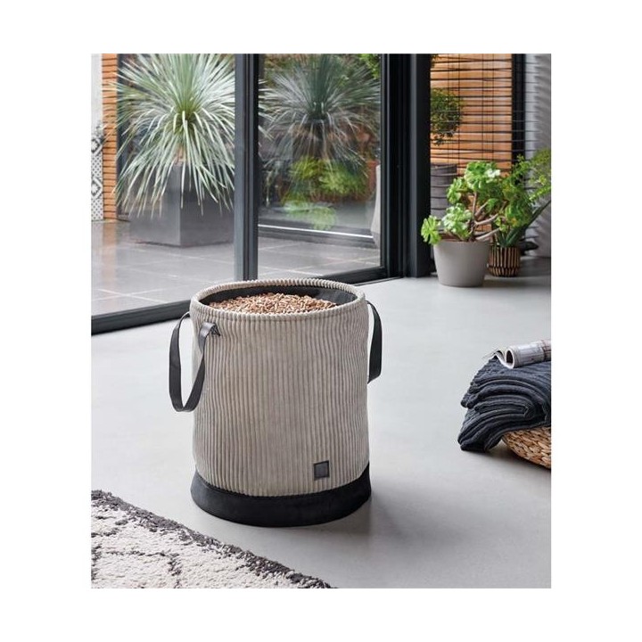 DUVEO Corduroy Wood Bin for Wood and Pellets - Capska