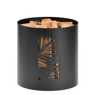 Range Bûches Borneo Noir Givré Dixneuf 40cm - Fabrication France