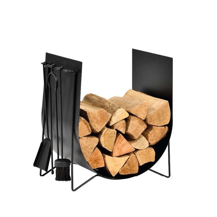 Duo Log Rack i servidor d'emmagatzematge de fusta Edonis - Capska