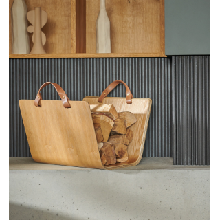 Range-bûches Madera en polyuréthane Bois naturel - Capska