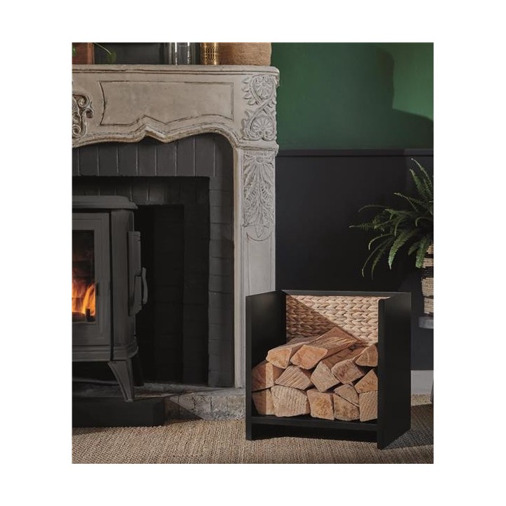 Estantería para troncos de acero y jacinto de agua HANOI - Capska