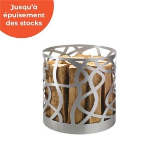 VOLUTO Steel Grey Log Holder - Capska