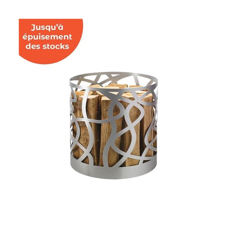 VOLUTO Stahlgrauer Holzscheithalter - Capska