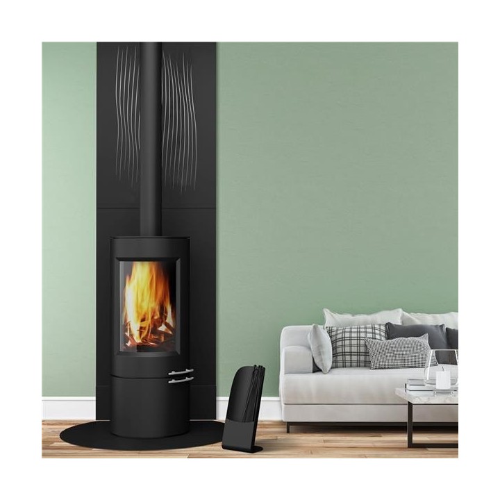 High plinth cladding for wall protection in frosted black - Dixneuf