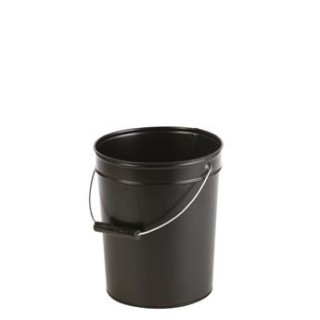 Secchio per cenere in metallo zincato nero - Capska
