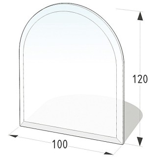Hochwertige Arc de Cercle Glasplatte 100x120 cm 8 mm