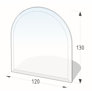 Plaque de sol en verre 120X130 cm - épaisseur 8 mm