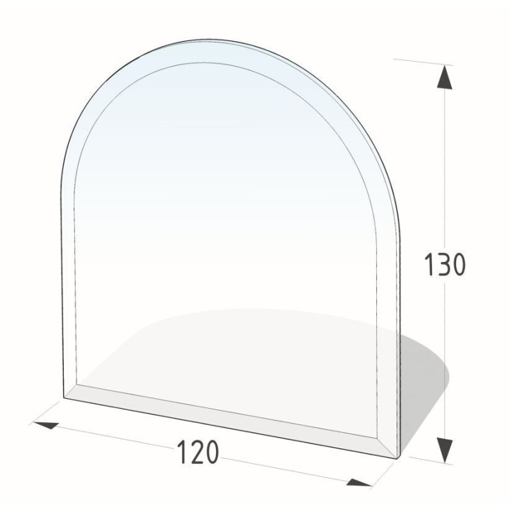 Placa de vidrio para suelo 120x130 cm - 8 mm de espesor