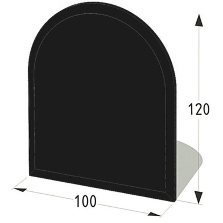 Premium Black Glass Floor Plaque - 100 X 120 cm
