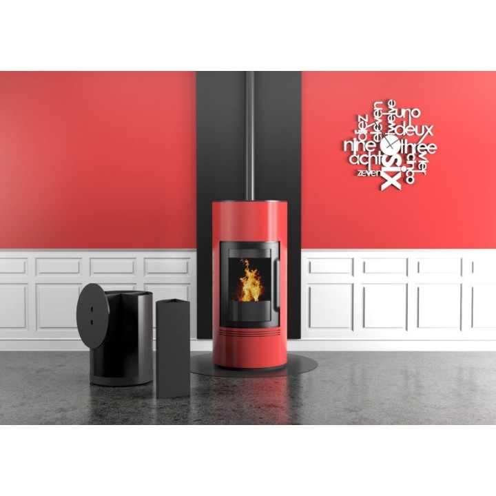 Placa protectora vertical lisa Color negro - Altura 120cm para estufa - Capska