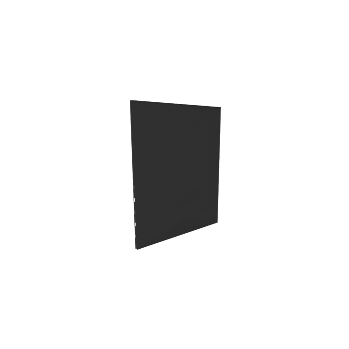 Plain vertical protective plate Black color - Height 100cm for stove - Capska