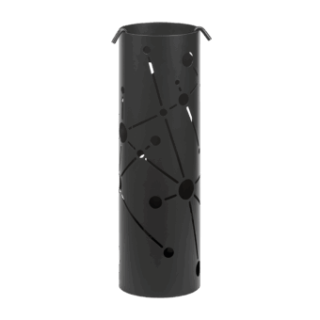 Juego de chimenea Dixneuf Spektra negro esmerilado 4 accesorios