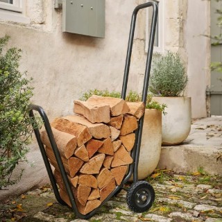 Carrello Moovy Acciaio Dixneuf - Carrello portalegna per camino