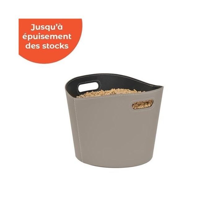 Dixneuf Gamma Taupe Synthetic Basket - Fireplace Storage