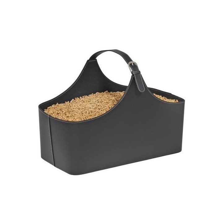 Cesto portalegna Alpha Nero Simili Dixneuf - Accessorio Camino