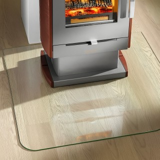 Placa de vidrio cuadrada con 2 esquinas redondeadas 100x100cm - Capska