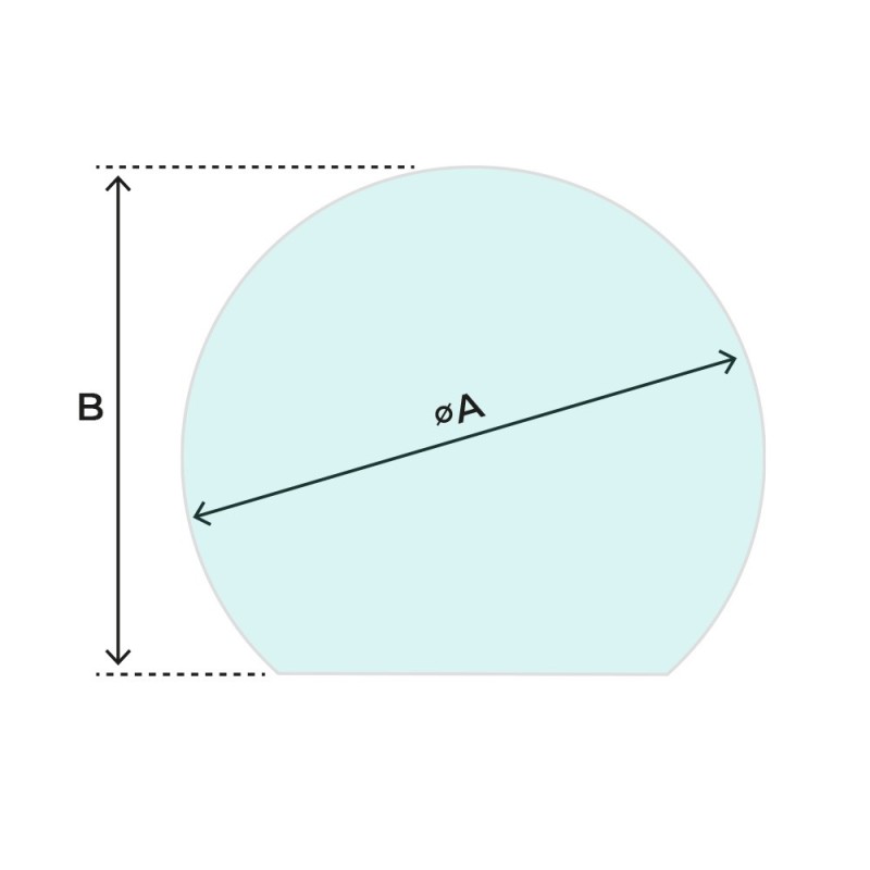 Round Tempered Glass Hearth Plate for Stoves Ø 100 cm - Capska