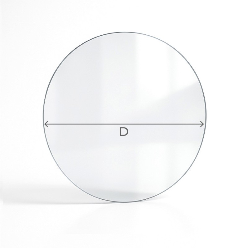 Custom fireplace glass – Flat circular ceramic panel, heat resistant - Capska