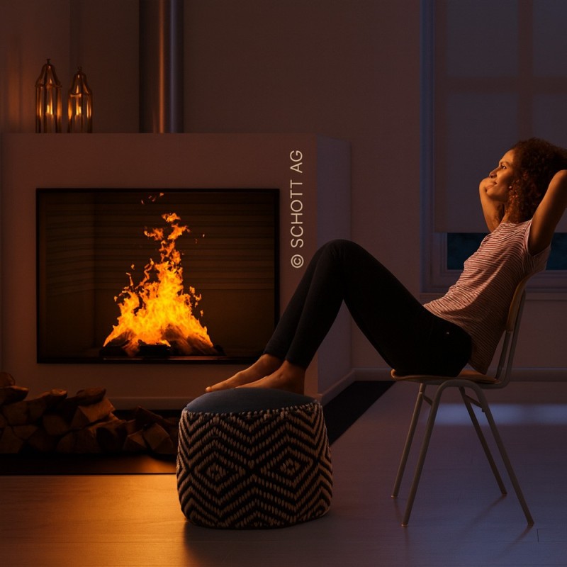 Comprar vidrio de chimenea - Vidrio plano rectángulo o cuadrado - Capska