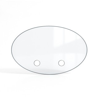 Vetri ovali o ellittici in vetroceramica su misura - Capska