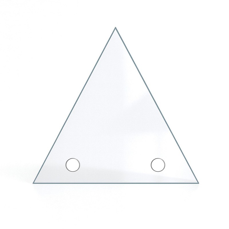 Triangle Stove or Insert Glass with Drilling - Capska