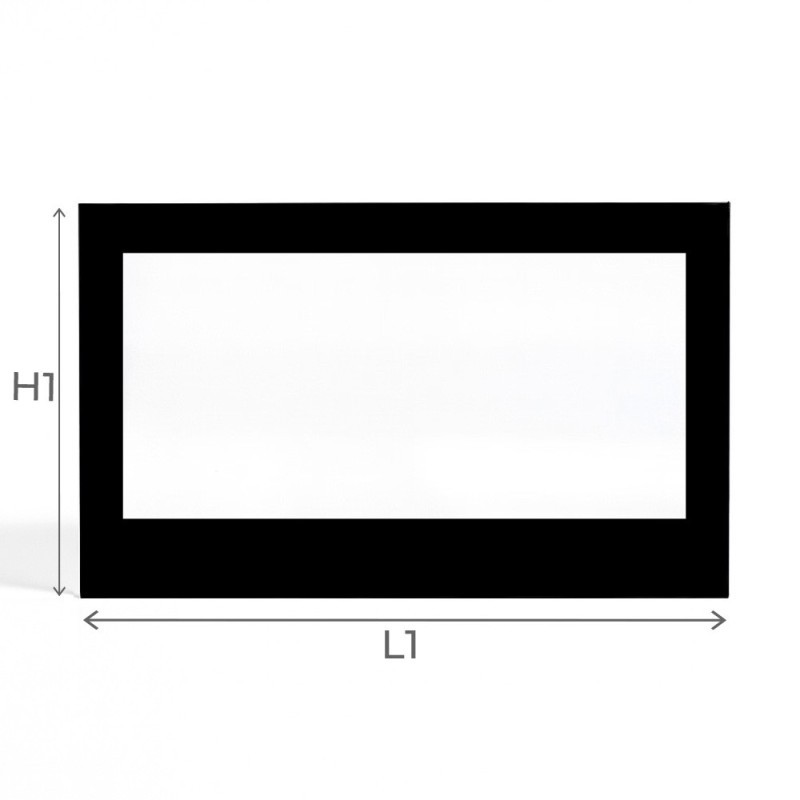 Cristall Edilkamin CRISTAL 76 - Vidre Rectangle Serigrafiat per inserit de xemeneia