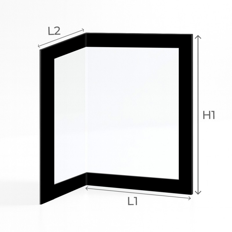 Spartherm 2L-55H Glass - Folded Screen-printed glass panel for wood burning stove