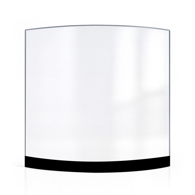 Techfire UNI 1068 Glass - Curved Screen-printed glass panel for wood burning stove