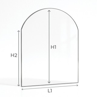 Austroflamm DOMUS Glas (ohne Siebdruck) - Rechteck Kaminglas für Kaminofen