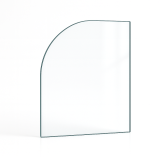 Invicta FOYER 700 2 PORTES Glass - Arched rectangle Left side glass panel for fireplace insert