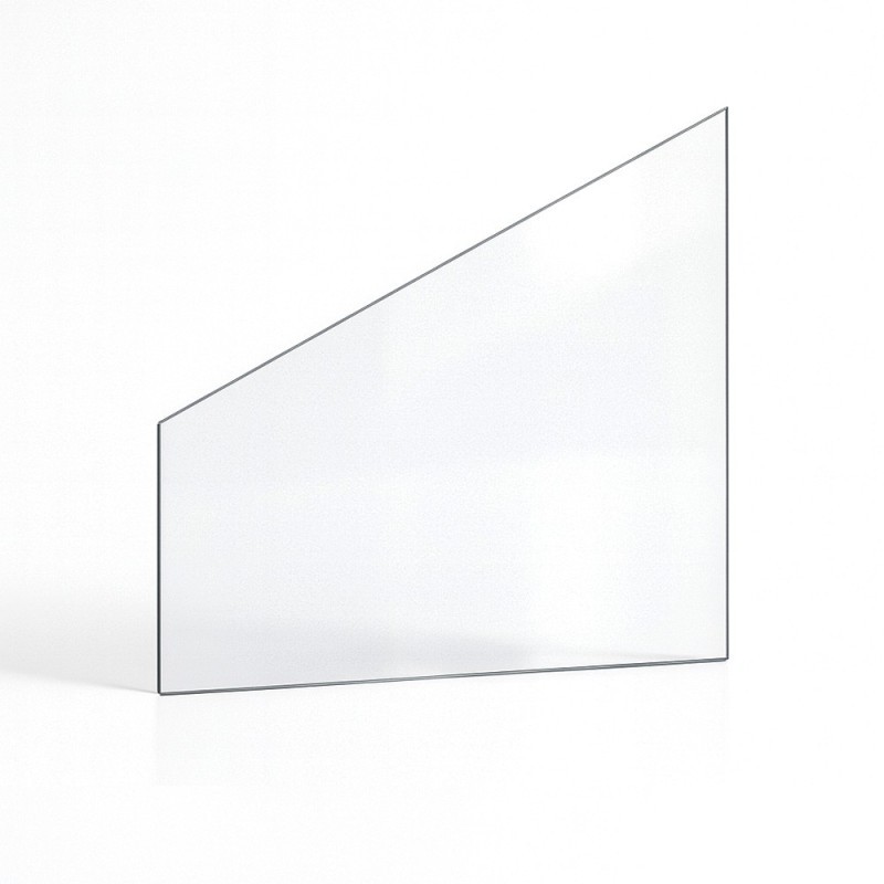 Vetro Deville 7864 INSERT BOIS (trapezio piccolo) - Vetro Trapezio rettangolare per inserto per caminetto