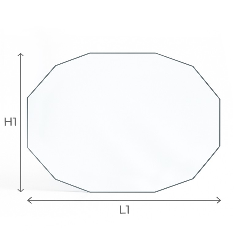 Godin AUCH Glass - Dodecagon glass panel for wood burning stove