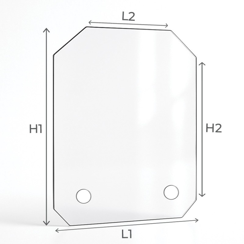 Rectangle Glass with 4 Cut Corners - Capska