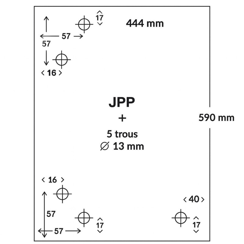 Philippe FOYER 1000 Glass Panel - Rectangular Pierced Fireplace Insert