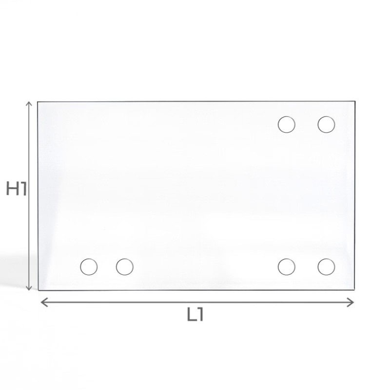 Vetro Brisach EUROVISION - Vetro Rettangolo Forato per Camino