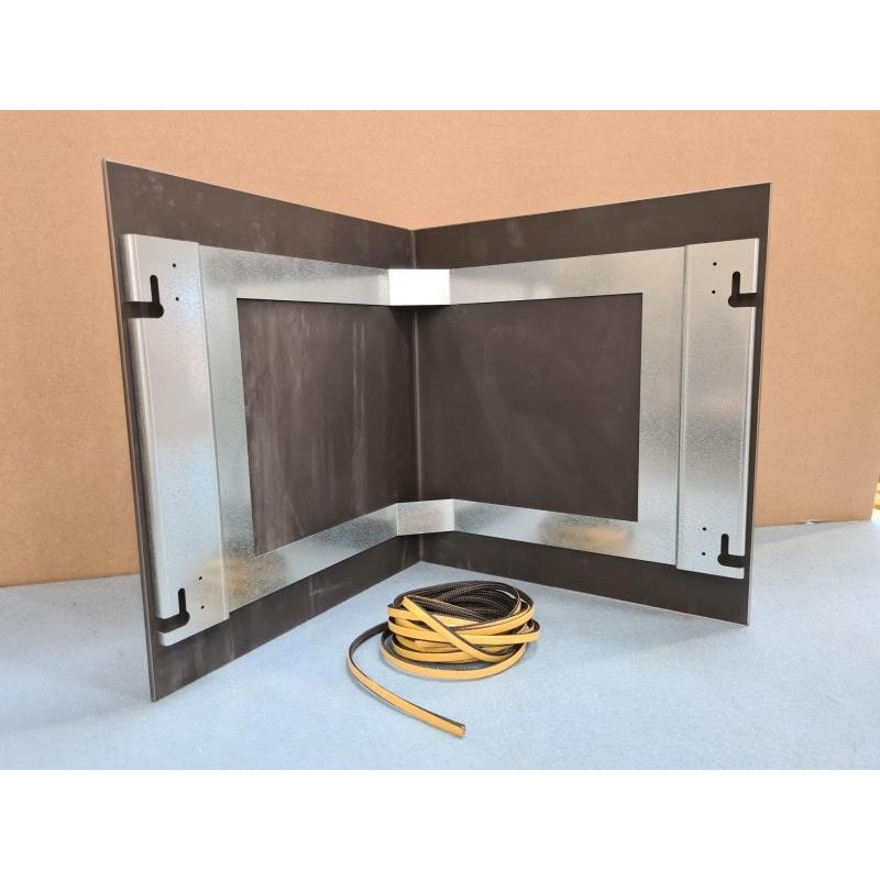 Edilkamin CORAL 2 Glas - Gefaltet Siebdruck Kaminglas für Kaminofen